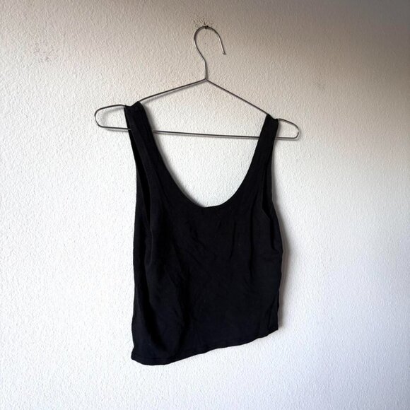 Made in USA Vintage Wet Seal y2k 2000s Black Crop Top Tank - Picture 4 of 4